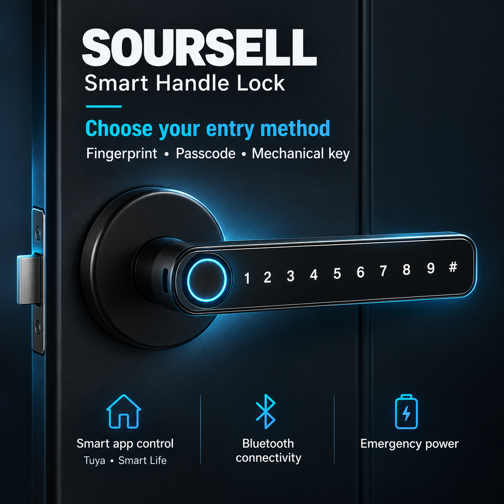 SOURSELL Nexus — Sleek Keyless Biometric Handle